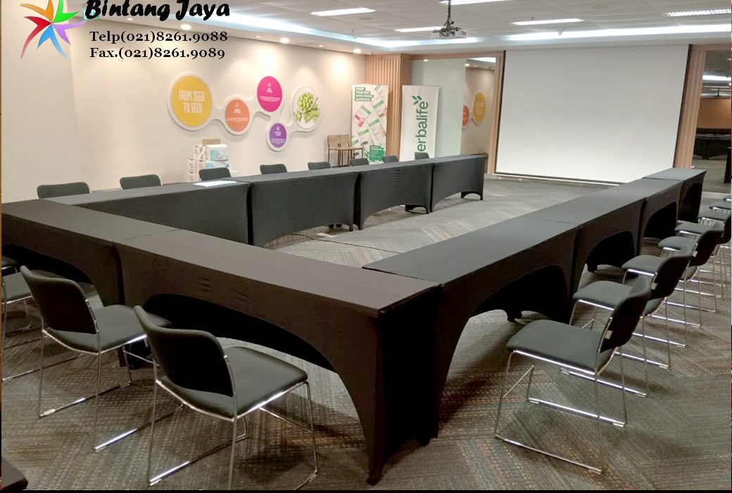 Jasa Sewa Meja Ibm Cover Hitam Ketat Jakarta