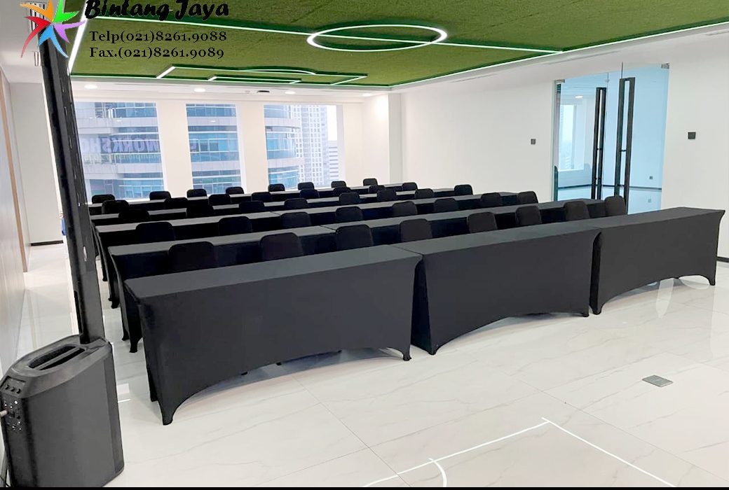 Pusat Sewa IBM Meja Cover Hitam Ketat Bandung