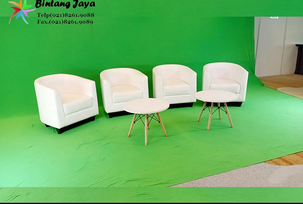 Gudang Sewa Sofa Oval Putih Mewah di Jakarta