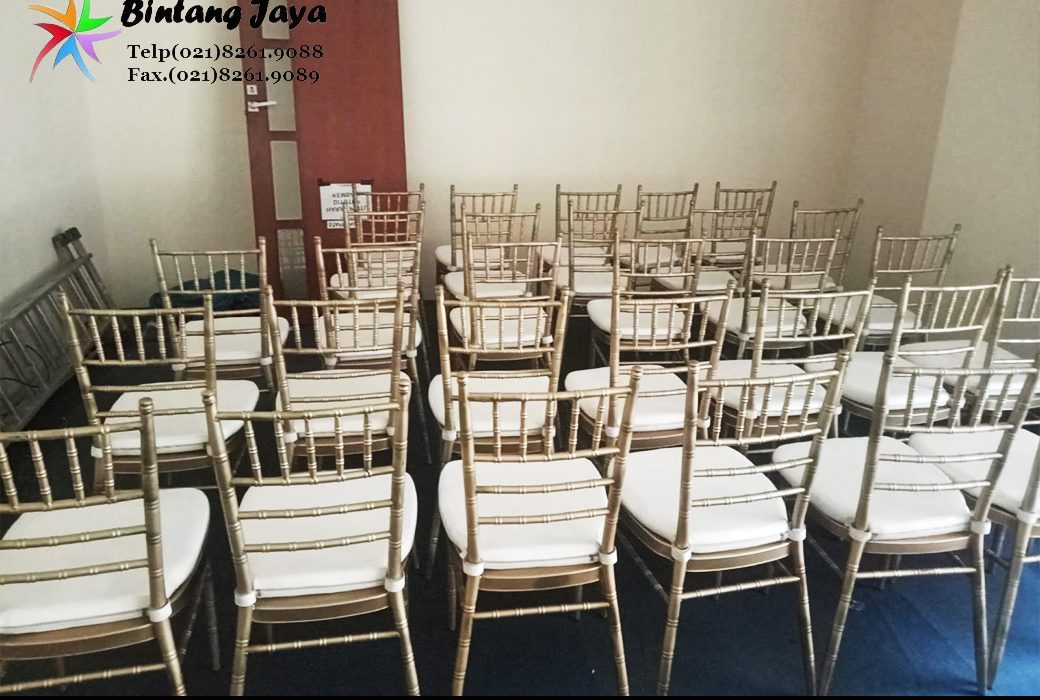 Jasa Sewa Kursi VIP Type Tiffany Kayu Gold Silver Jakarta