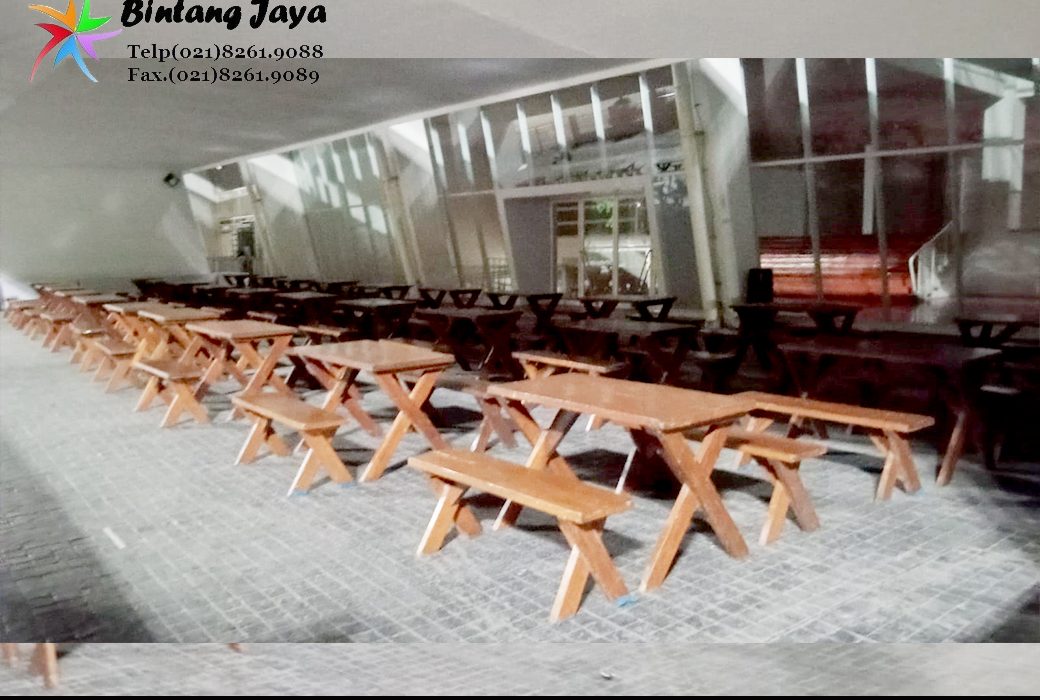 Rental Meja Kursi Taman Kayu Type Extra Cibitung