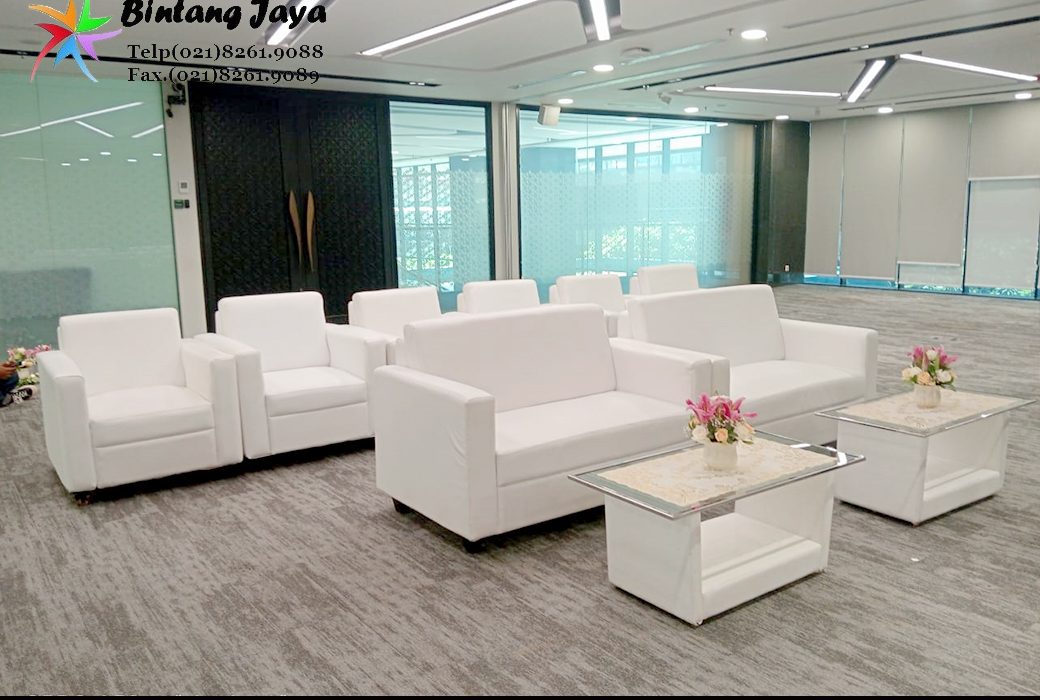 Rental Sofa Double Dan Single Type Minimalis Putih Jakarta