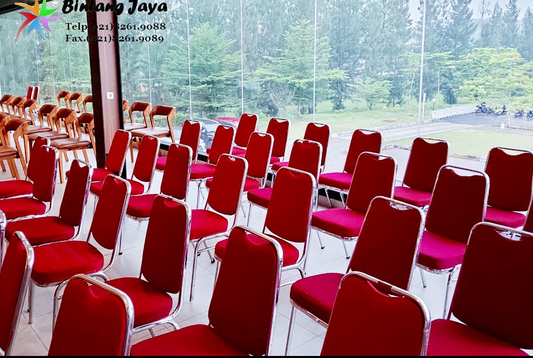 Rental Kursi Event Polos Merah Area PIK 2