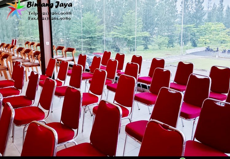 Rental Kursi Event Polos Merah Area PIK 2
