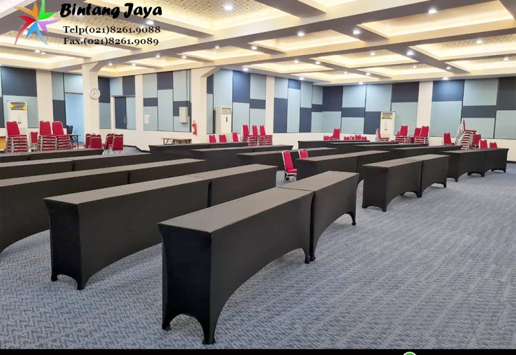 Sewa Meja IBM Taplak Hitam, Kursi Stainless Polos Jakarta untuk Event Profesional