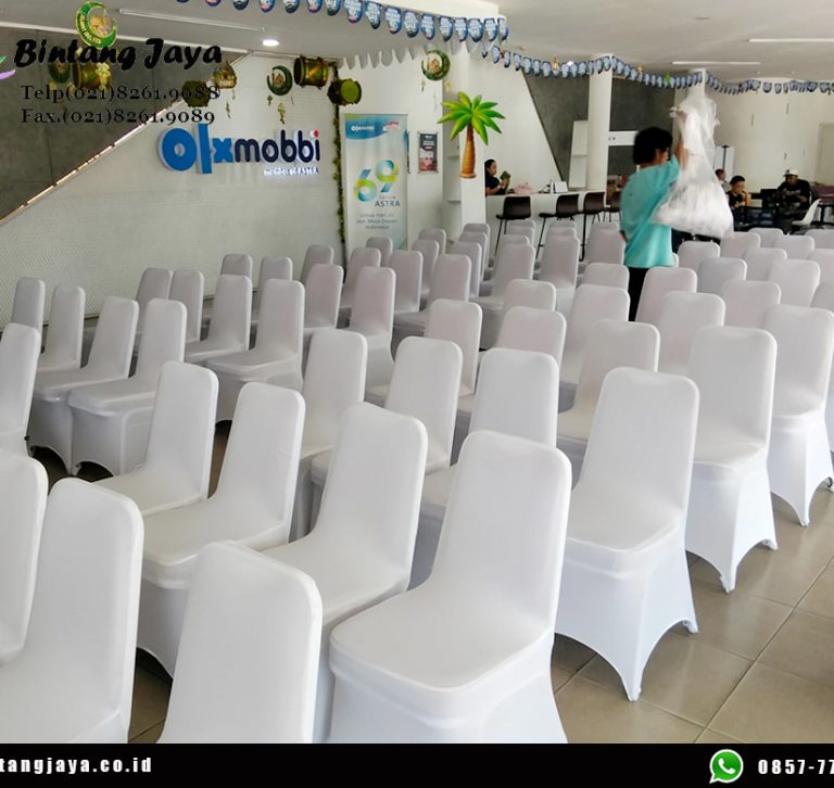 Sewa Kursi Futura Cover Putih Bojongsari Depok Stok Banyak untuk Event
