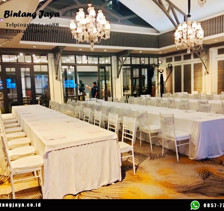 Sewa Meja Cover Putih, Kursi Tiffany Putih Jakarta