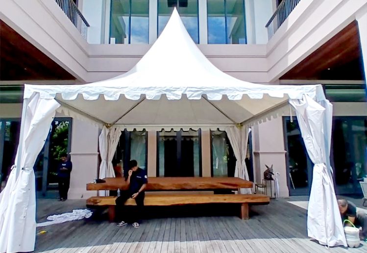 Rental Tenda Kerucut Type Sarnafil Putih Bogor untuk Event Outdoor