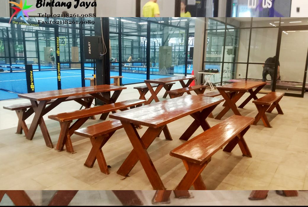 Sewa Set Kursi Meja Taman 180x60 untuk Event Outdoor dan Chill Area