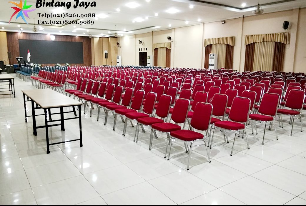 Sewa Kursi Event Type Futura Polos Merah Stainless Jakarta