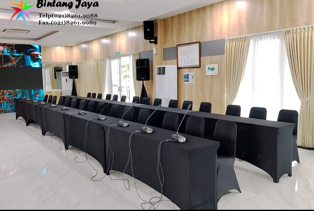Sewa Meja IBM dan Sign Out Landscape Stainless Jakarta
