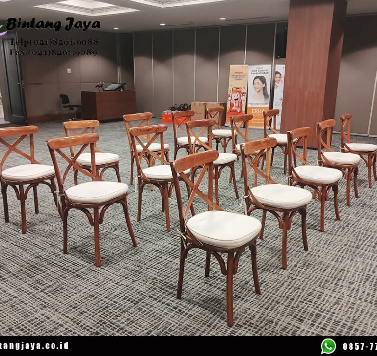 Sewa Kursi Crossback Jakarta Bikin Setup Event Lebih Estetik dan Eksklusif
