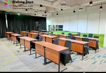 Sewa Meja Test Single HPL Event Graha Pertamina Jakarta