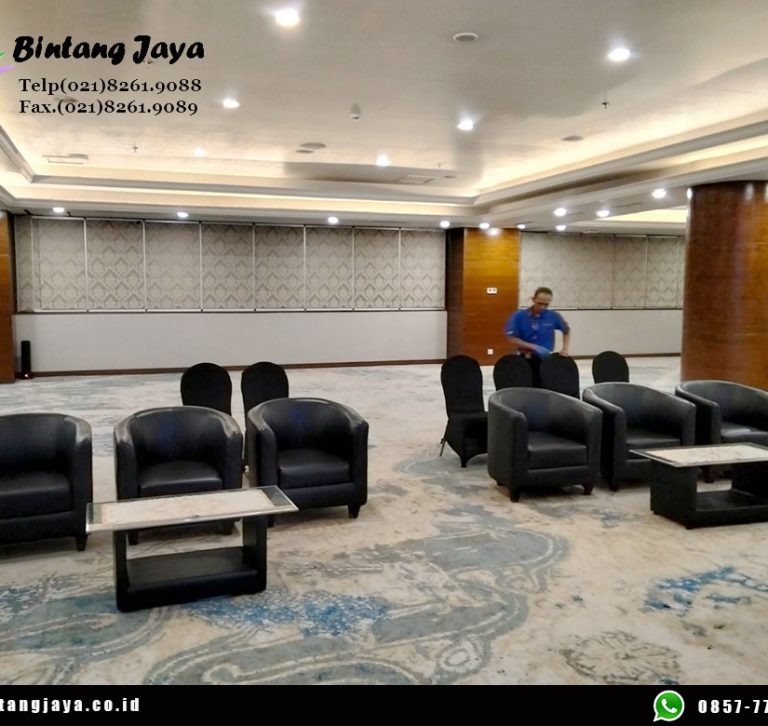 Sewa Sofa Oval Warna Hitam Event HK Tower Jakarta untuk Lounge dan Corporate Event Premium