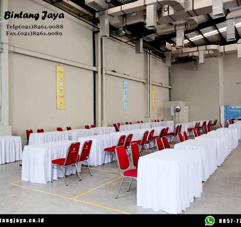 Sewa Kursi Futura Polos, Meja Kotak, Qline Jakpus untuk Event yang Tertata dan Profesional