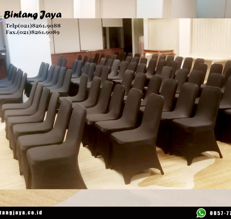 Rental Kursi Susun Stainless Sarung Kursi Hitam Jakarta untuk Acara Profesional