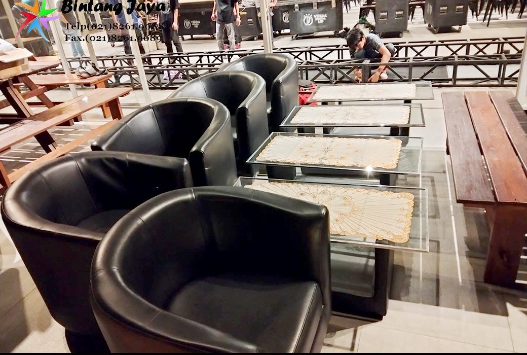 Sewa Sofa Hitam Type Oval Single Jakarta untuk Area VIP yang Elegan dan Nyaman