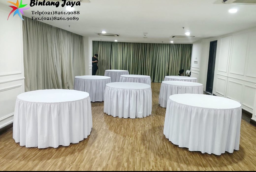 Rental Meja Bulat Jakarta Buat Area Tamu Lebih Terorganisir 087885377555