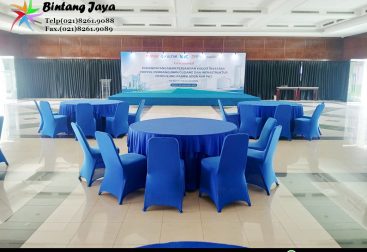 Rental Meja Bulat Skirting Dongker Jakarta 085777333808