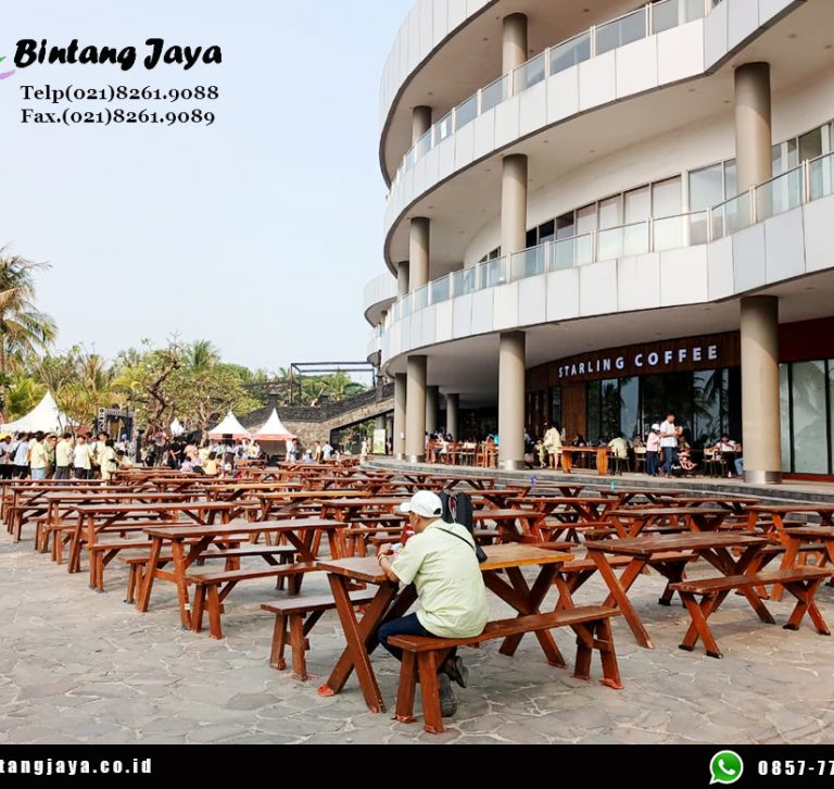 Rental Meja Taman, Bangku Taman Kayu Ancol Jakut 087885377555